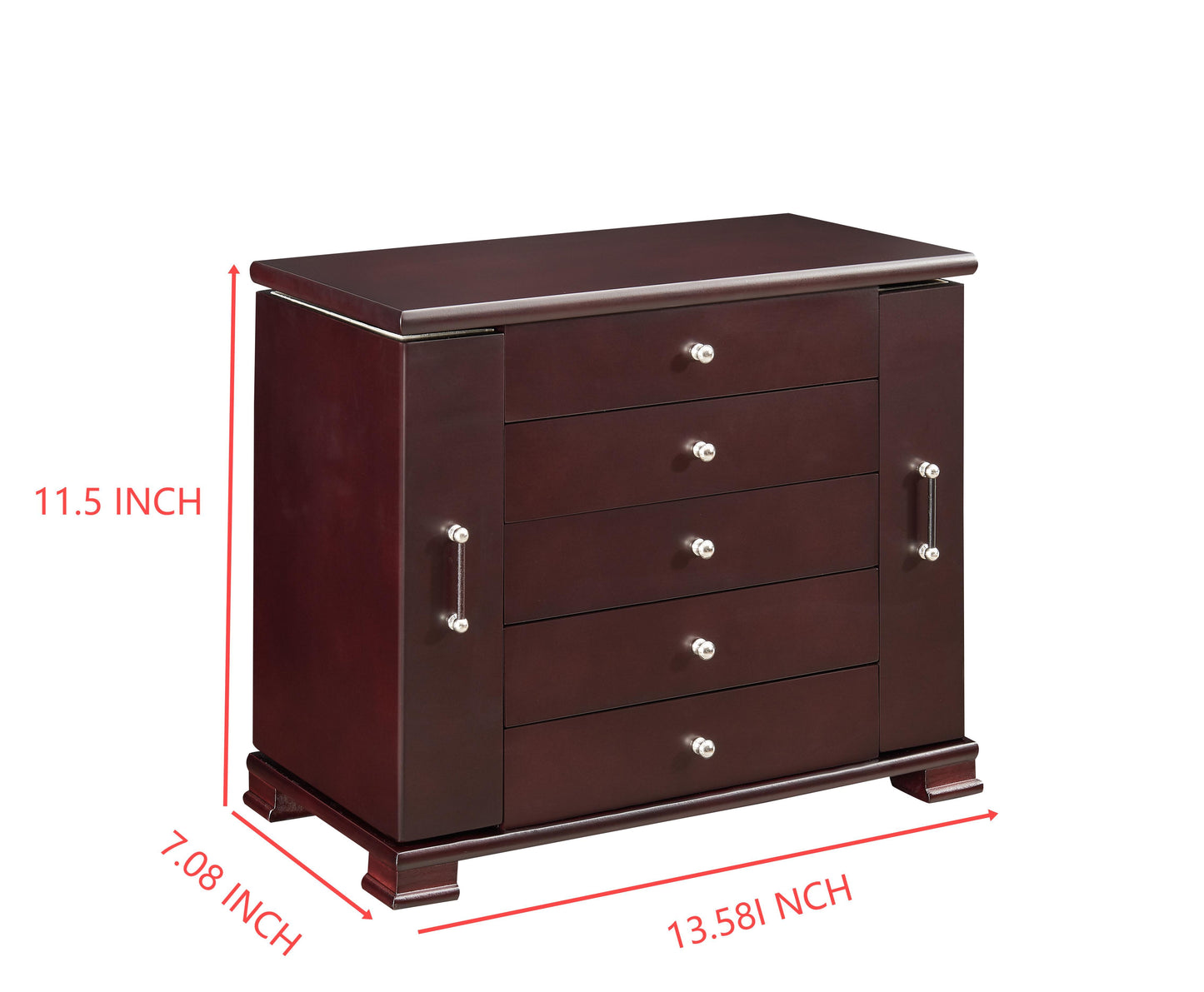 Jewelry Box - Elegant Storage Organizer with Compartments for Rings, Necklaces, and Earrings(Brown)