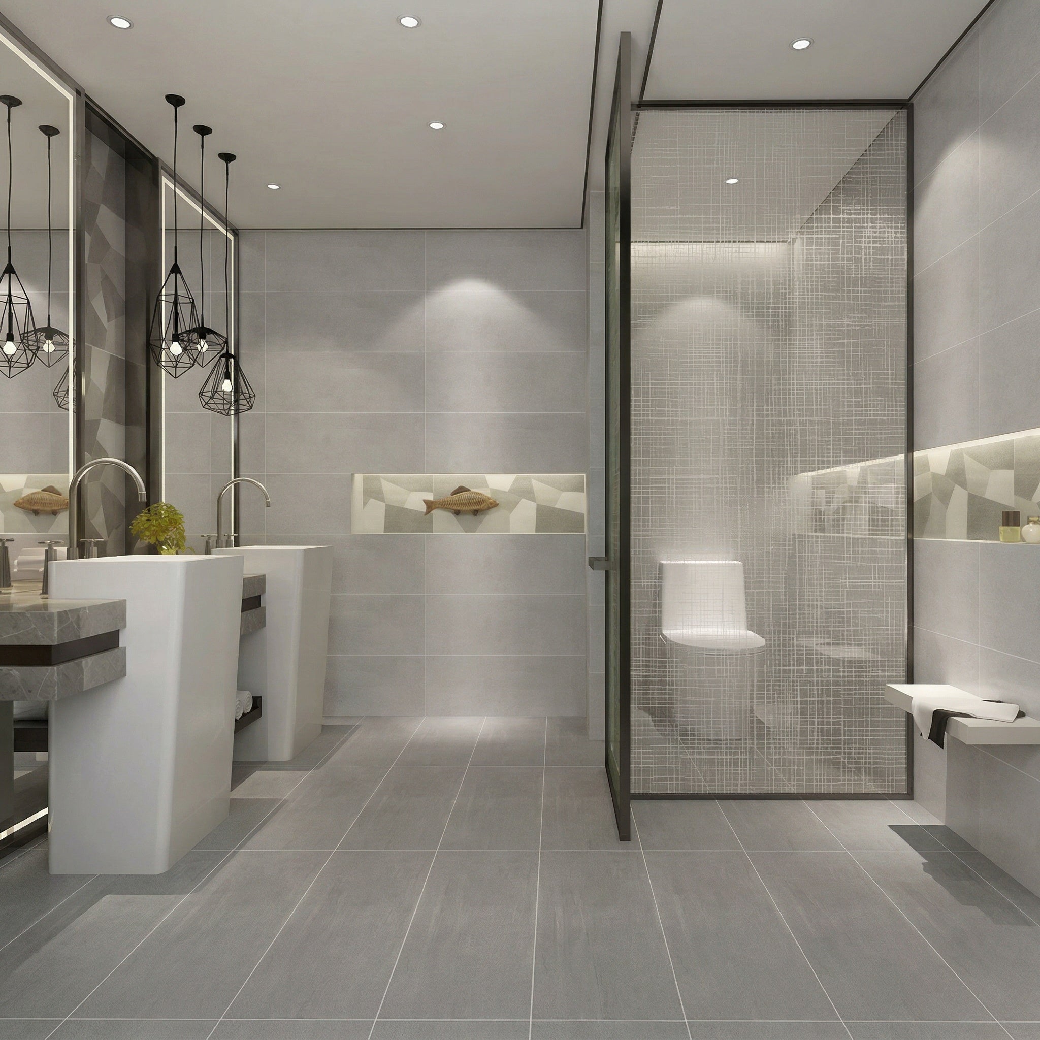 Glossy mid-size tiles600*1200