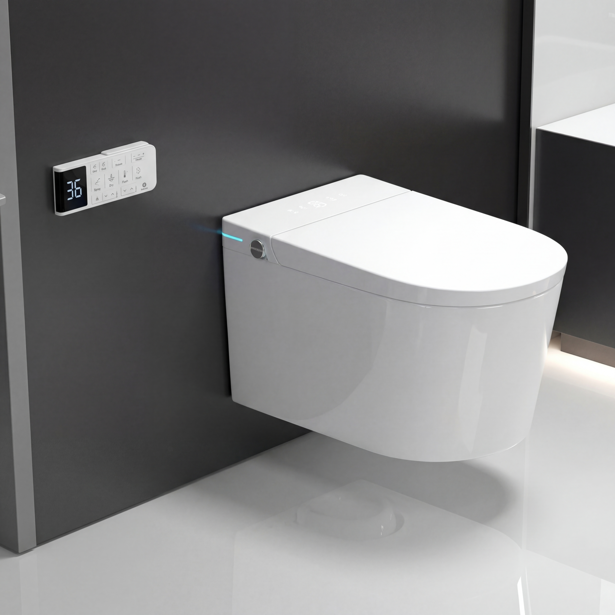 Wall-mounted toilet